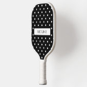 Black and White Polka Dots Pickleball Paddle (Links)