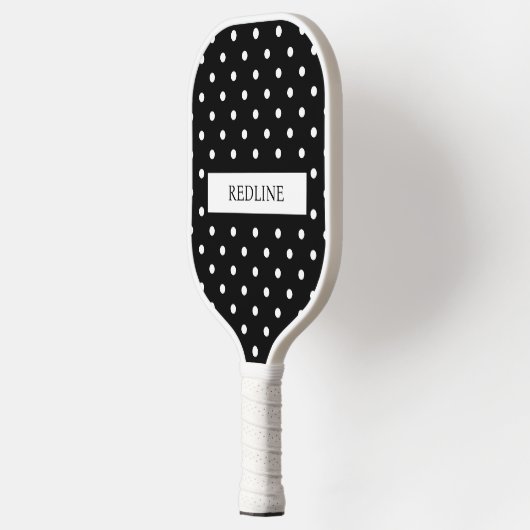 Black and White Polka Dots Pickleball Paddle (Links)