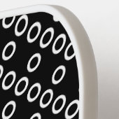 Black and White Polka Dots Pickleball Paddle (Links Detail)