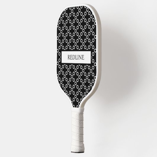 Black and White Polka Dots Pickleball Paddle (Links)