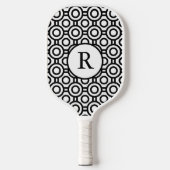 Black and White Polka Dots Pickleball Paddle (Voorkant)