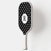 Black and White Polka Dots Pickleball Paddle (Links)