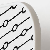 Black and White Polka Dots Pickleball Paddle (Links Detail)