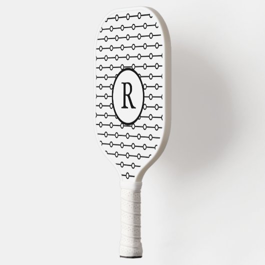 Black and White Polka Dots Pickleball Paddle (Links)