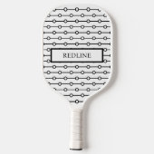 Black and White Polka Dots Pickleball Paddle (Achterkant)