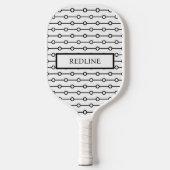 Black and White Polka Dots Pickleball Paddle (Voorkant)