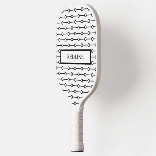 Black and White Polka Dots Pickleball Paddle (Links)
