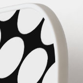 Black and White Polka Dots Pickleball Paddle (Links Detail)
