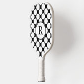Black and White Polka Dots Pickleball Paddle (Links)