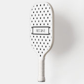 Black and White Polka Dots Pickleball Paddle (Links)