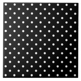 Black and white Polka Dots Tegeltje