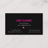 Black and White Polka Dots w/ Designer Name Bord Visitekaartje (Achterkant)