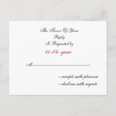 Black and White Polka Dots Wedding Uitnodiging Briefkaart (Achterkant)