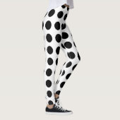 Black and White Polka Dots Yoga Pants Leggings (Rechts)
