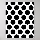 Black and White Polkadot pattern Poster (Voorkant)