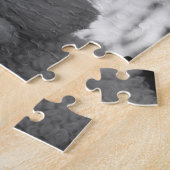 Black and White Poodle Face Puppy Eyes Legpuzzel (Zijkant)