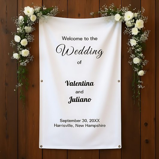 Black and White Portrait Wedding Banner