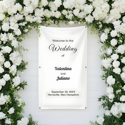 Black and White Portrait Wedding Banner