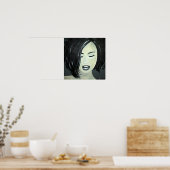 Black and White Poster Smile, Bliss, Truth Kimba (Keuken)