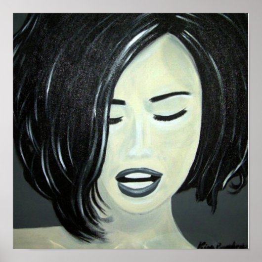 Black and White Poster Smile, Bliss, Truth Kimba (Voorkant)