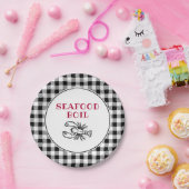 Black and White Pset Seafood Boil Party Papieren Bordje (Feest)