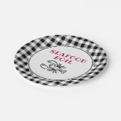 Black and White Pset Seafood Boil Party Papieren Bordje (Gekanteld)