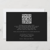 Black and white QR code simple elegant wedding  Save The Date (Achterkant)