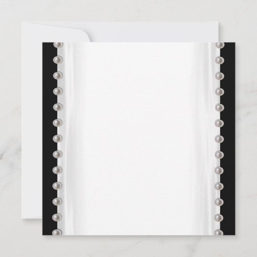 Black and White Quinceanera Uitnodigingen (Achterkant)