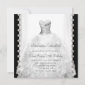 Black and White Quinceanera Uitnodigingen (Voorkant)