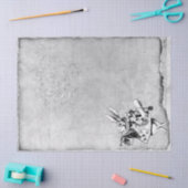 Black and White Rabbit Alice in Wonderland Craft Tissuepapier (Craft)