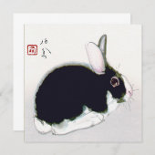 Black and White Rabbit, Japanese Notitiekaartje (Voorkant / Achterkant)