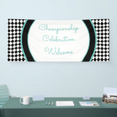 Black and White Race Evenement Welkom Banner (Beurs)