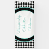 Black and White Race Evenement Welkom Banner (Verticaal)