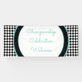 Black and White Race Evenement Welkom Banner (Horizontaal)