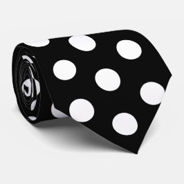 Black and White Racing Silks Polka Dot Derby Day Stropdas