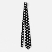 Black and White Racing Silks Polka Dot Derby Day Stropdas (Achterkant)