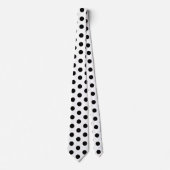 Black and White Racing Silks Polka Dot Derby Stropdas (Voorkant)