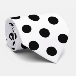 Black and White Racing Silks Polka Dot Derby Stropdas