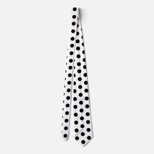 Black and White Racing Silks Polka Dot Derby Stropdas (Achterkant)