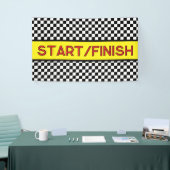 Black and white Racing START finish Line Banner (Beurs)
