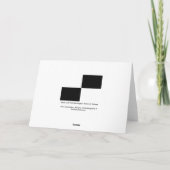 Black and White Rectangles Bedankkaart (Achterkant)