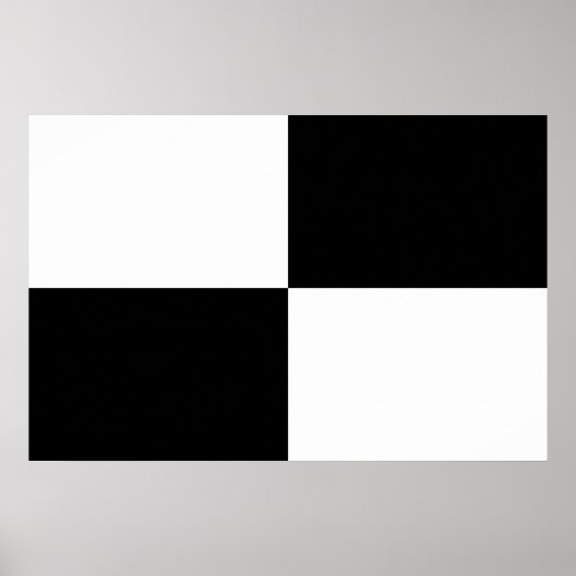 Black and White Rectangles Poster (Voorkant)