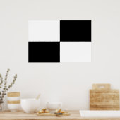 Black and White Rectangles Poster (Keuken)