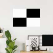 Black and White Rectangles Poster (Thuiskantoor)