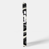 Black and White Retro Abstract Pattern Case-Mate iPhone Case (Achterkant / Links)