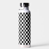 black and white - retro checkerboard waterfles (Rechts)