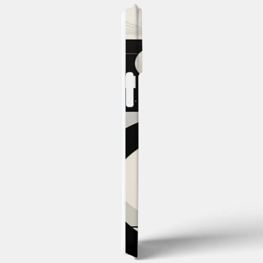 Black and White Retro Iphone case (Achterkant / Rechts)