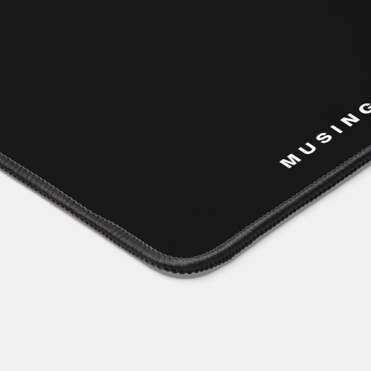 Black and White Retro Typography Personalized Bureaumat (Hoek)