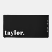 Black and White Retro Typography Personalized Bureaumat (Voorkant)
