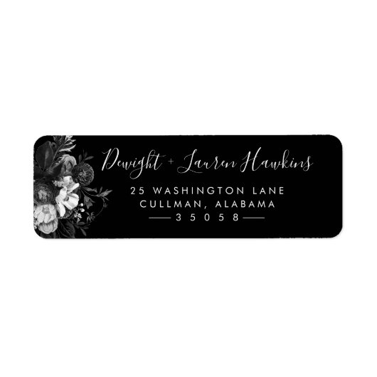 Black and White | Return Address Label (Voorkant)